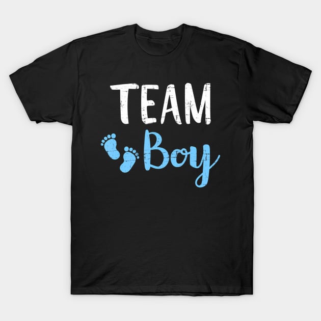 Gender reveal team boy matching family baby party supplies T-Shirt by mccloysitarh